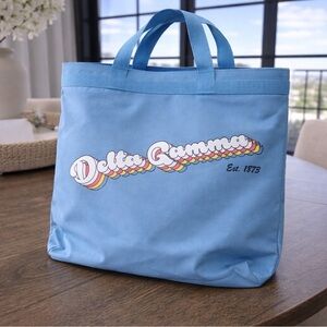 Blue Delta Gamma Zipper Tote Bag
